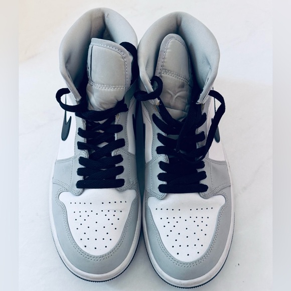 Nike Air Jordan Gray and White High-Tops - Picture 10 of 12